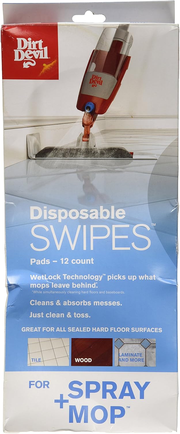 Dirt Devil Spray Mop Replacement Pads Pack of 12 White 1