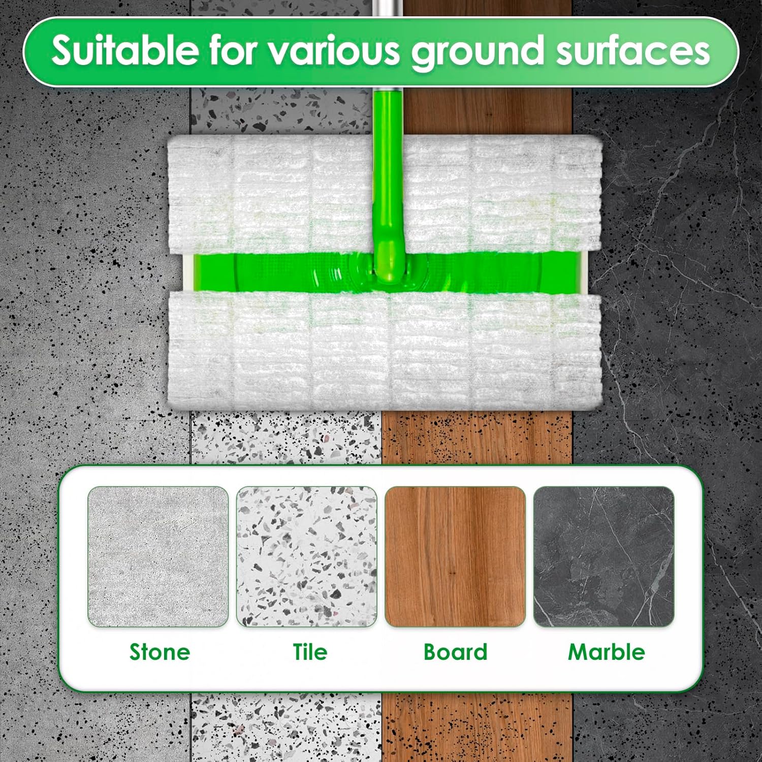 BRUVISH 100 Count Dry Mop Pads for Swiffer Sweeper