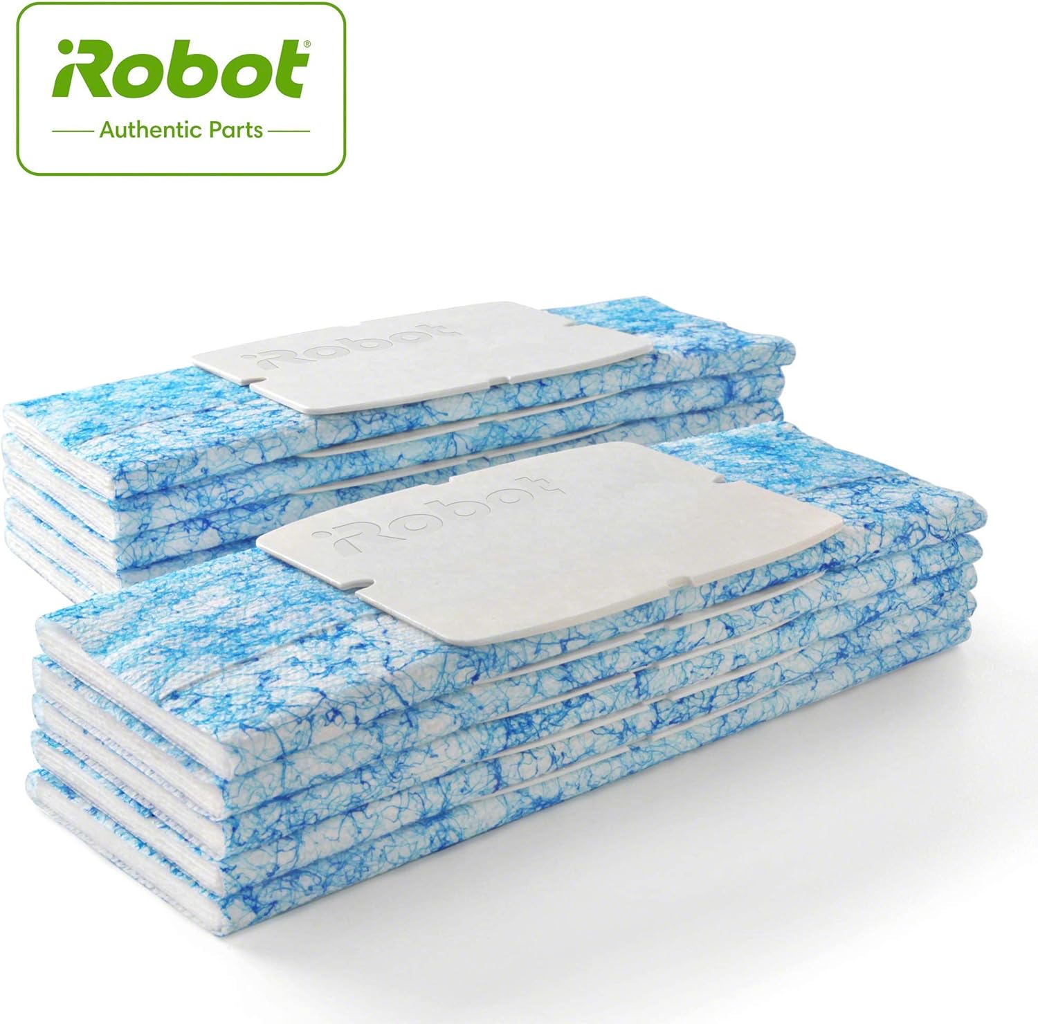 iRobot Braava Replacement Mopping Pads 10 Count Pack of 2 Blue White