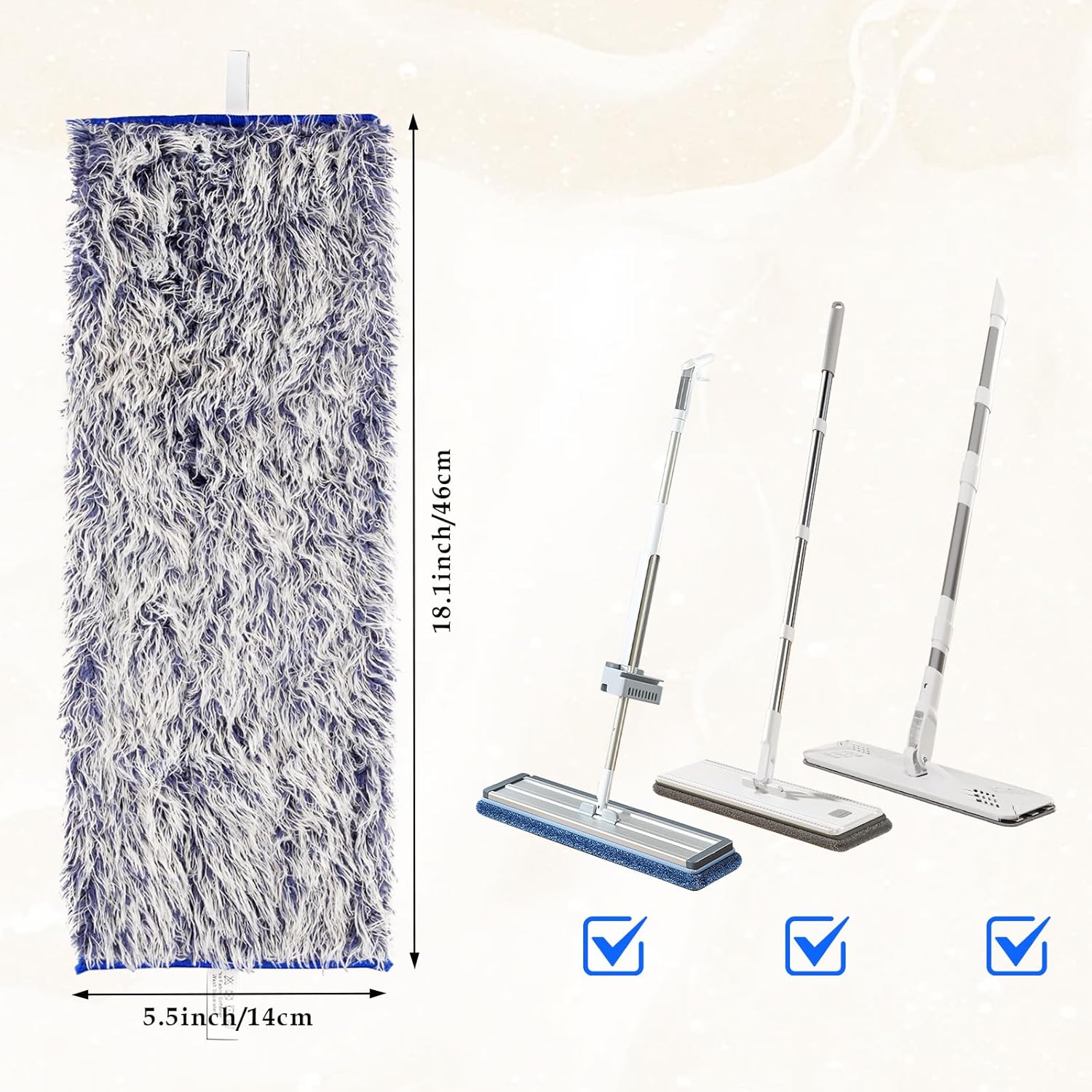 STARVAST 10 Pack Microfiber Mop Pads for Hardwood Floors