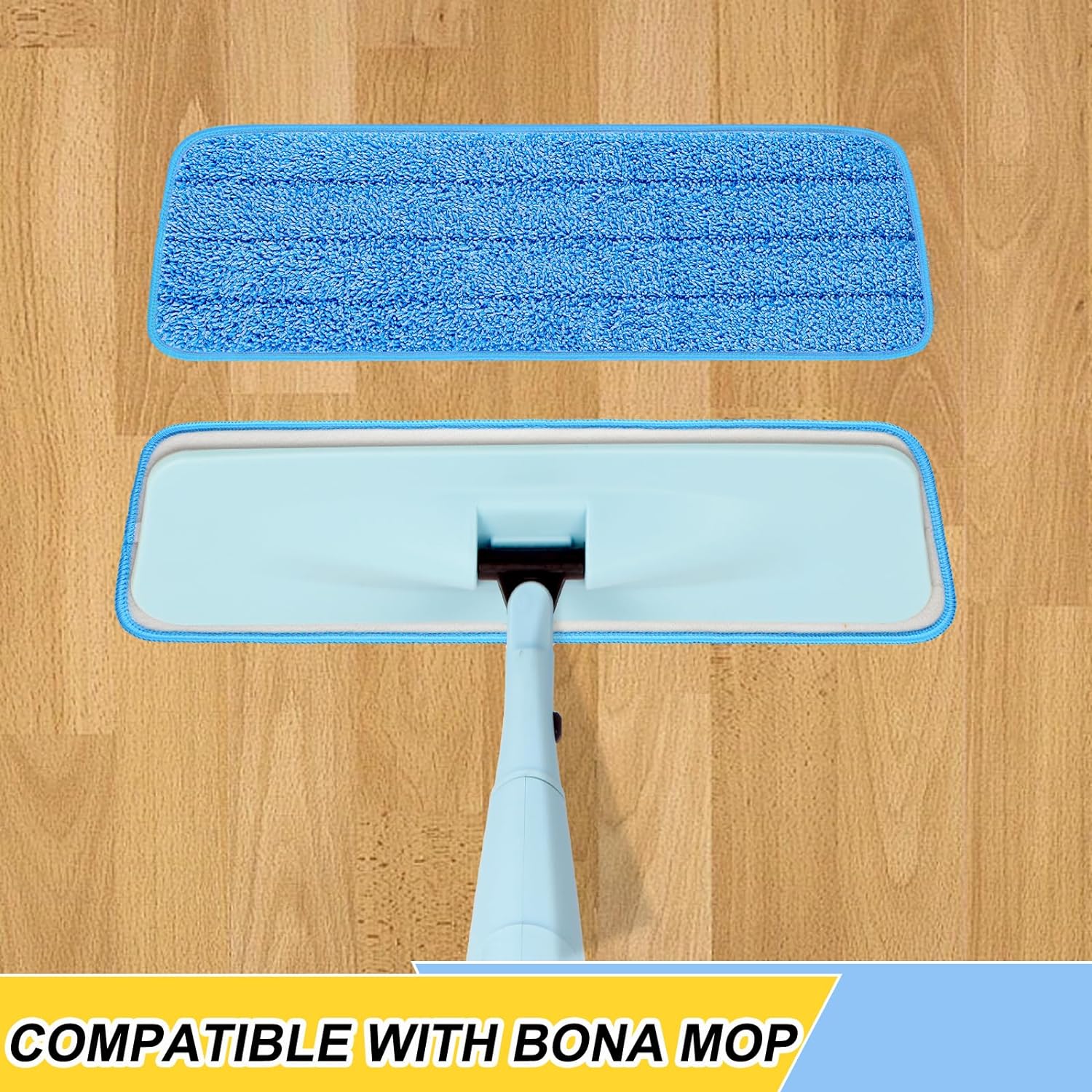 3 Pack Microfiber Spray Mop Replacement Heads for Bona and Other Mops