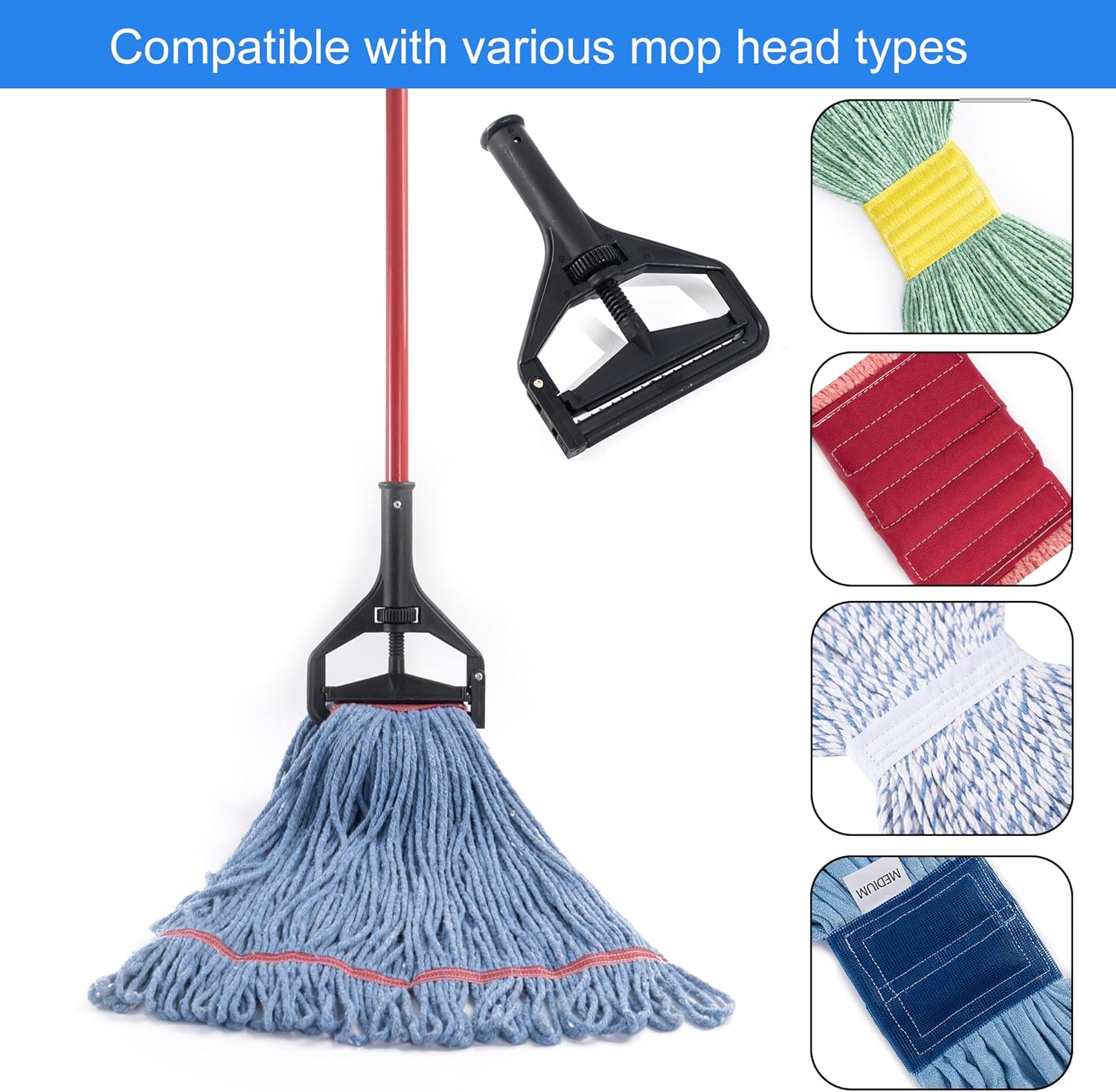 Matthew 2Pcs Mop Head Clamps for Quick Replacement