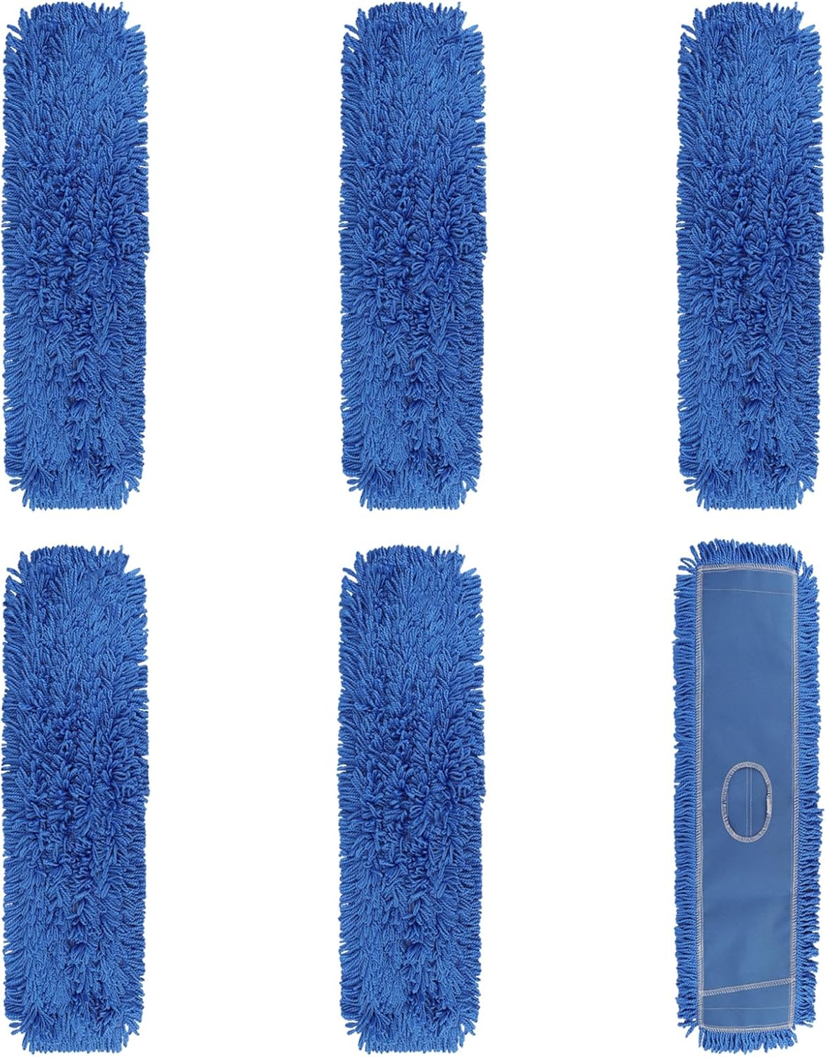 BeiLan 36 Inch Dust Mop Head Replacement - 6 Pack Blue