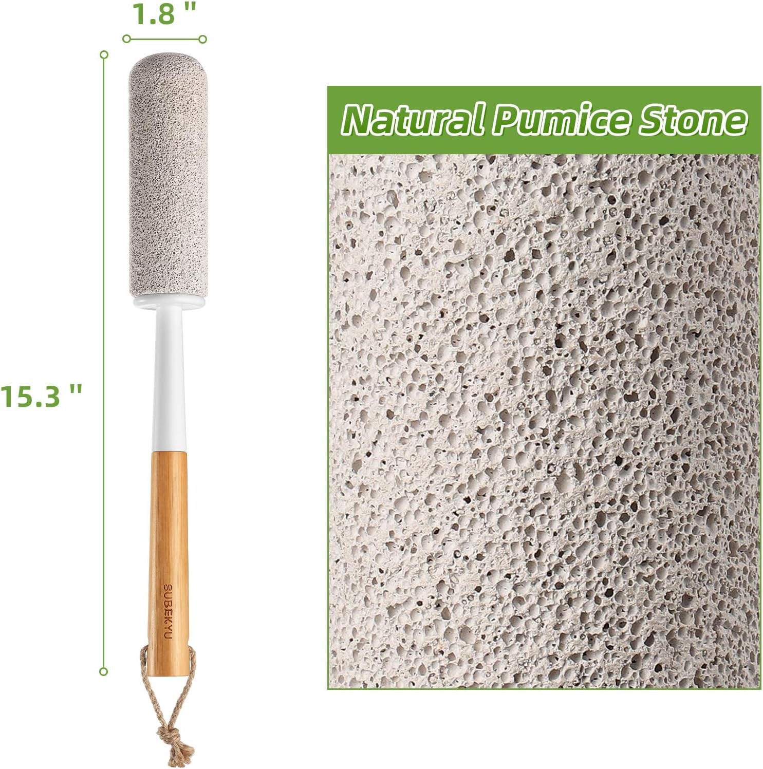 SUBEKYU Pumice Stone Toilet Cleaner 2 Pack
