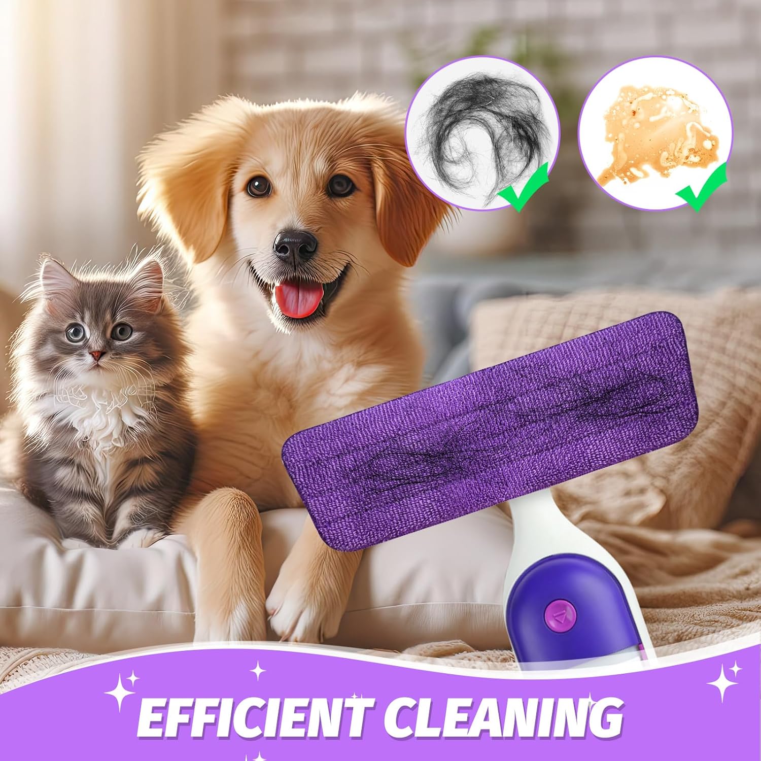 4 Pack Reusable Microfiber Mop Pads for PowerMop