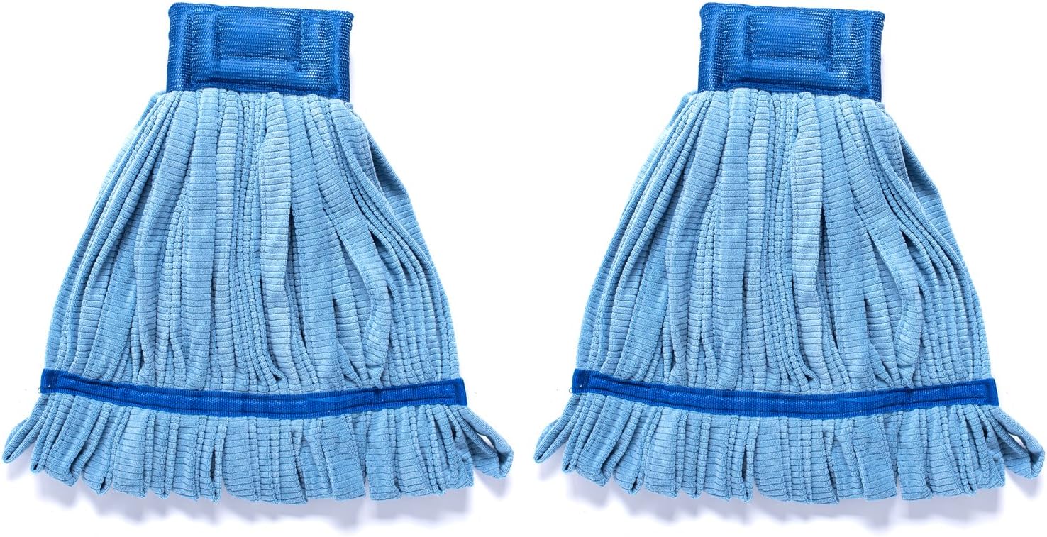 QIPENG 18 Microfiber Mop Head Replacement Pack of 2 Blue 1