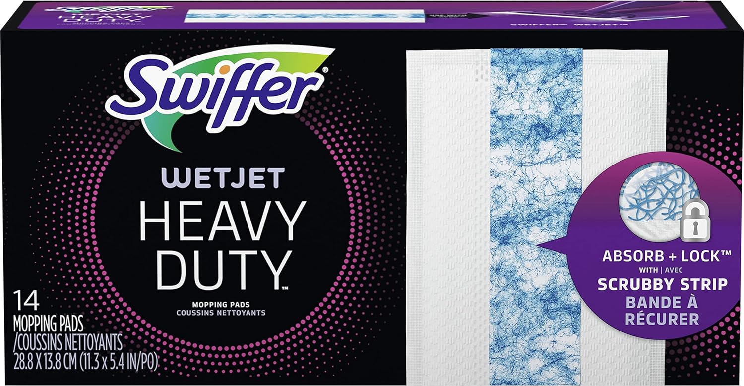 Swiffer WetJet Heavy Duty Mopping Pads Refill Pack of 4