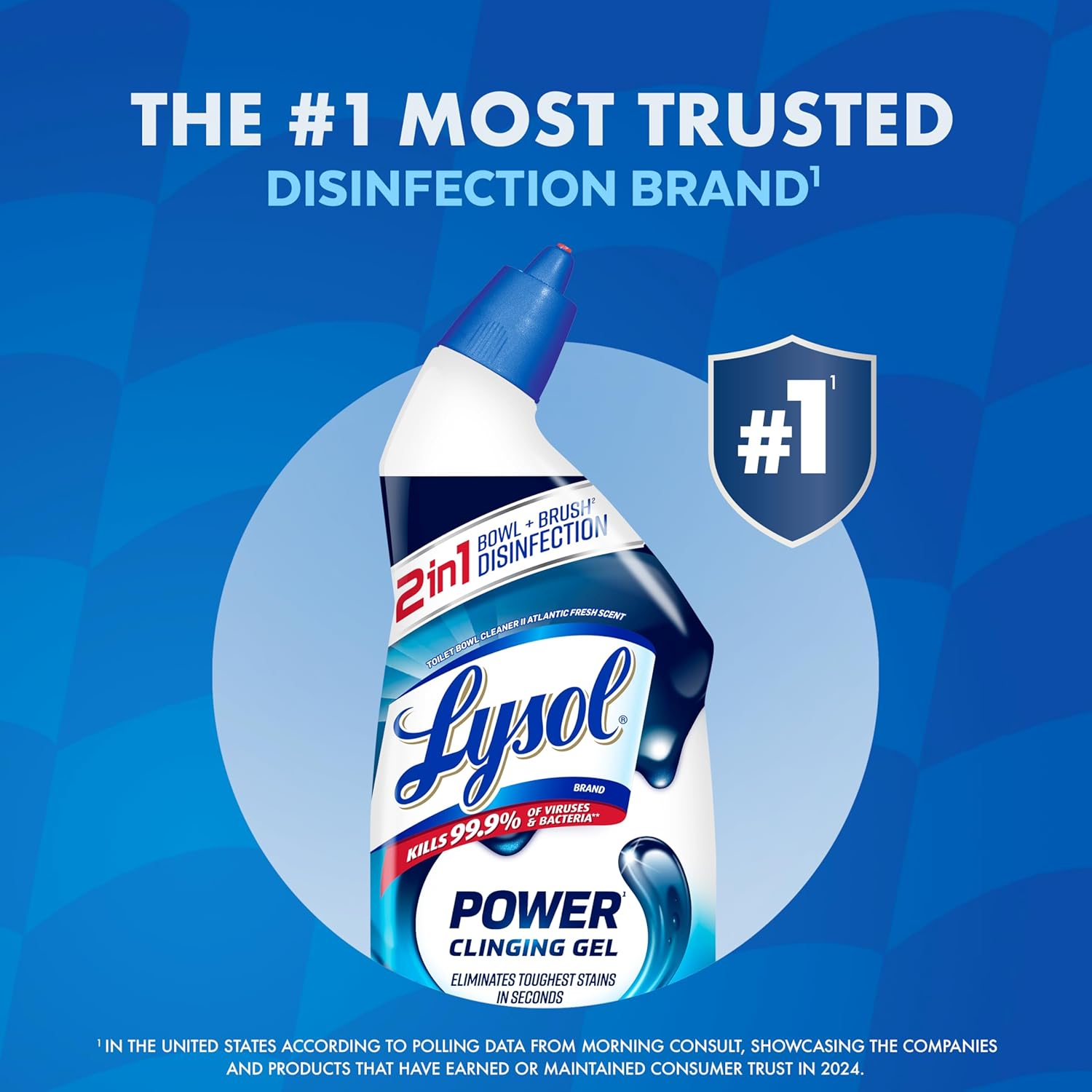 Lysol Toilet Bowl Cleaner 24 oz Clinging Gel Max Strength