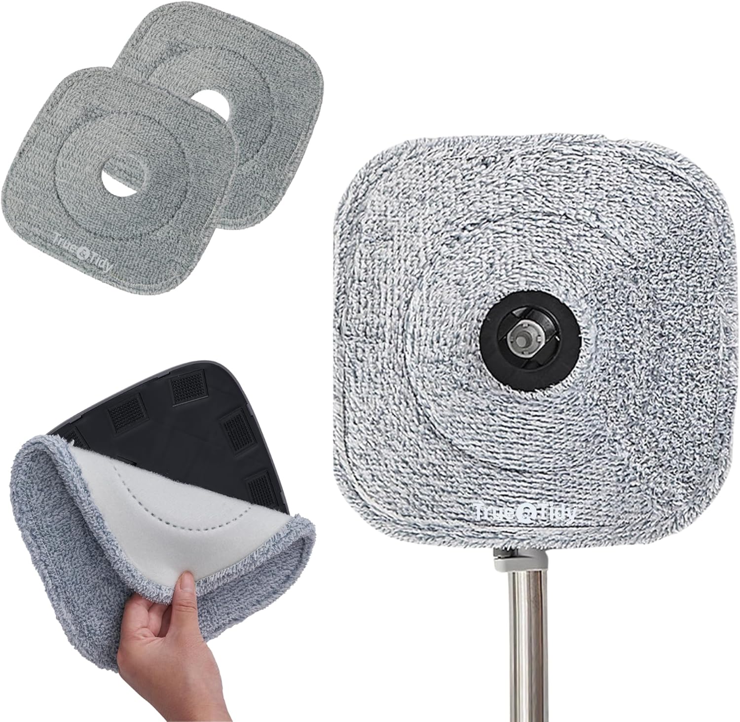 True Tidy 2-Pack 9 Inch Microfiber Mop Pads for SPIN-800