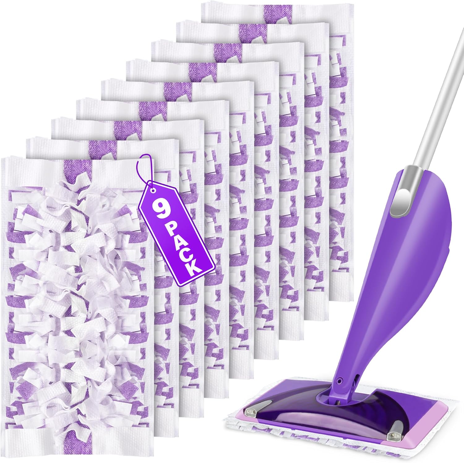 UMAYCOOL 9 Count Swiffer WetJet Mop Pad Refills