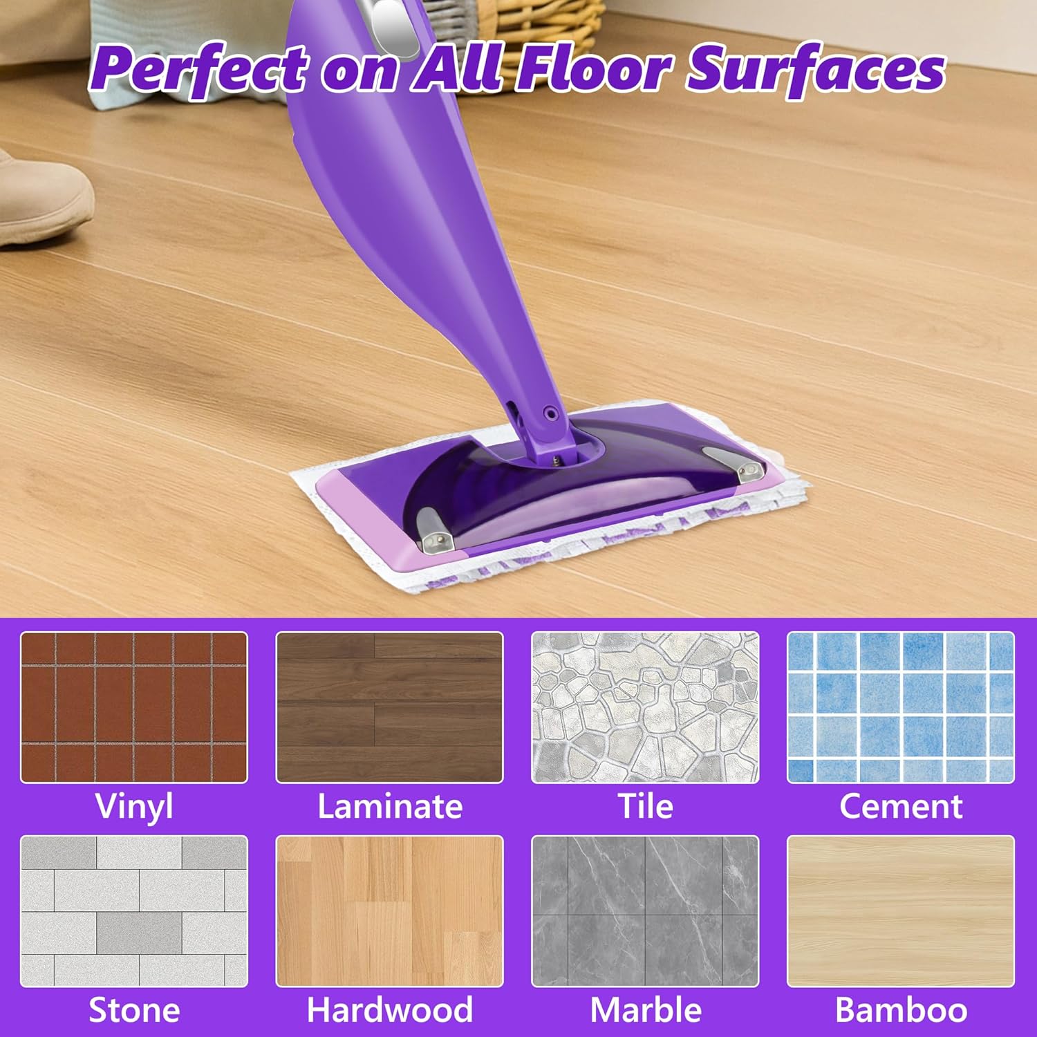 UMAYCOOL 9 Count Swiffer WetJet Mop Pad Refills