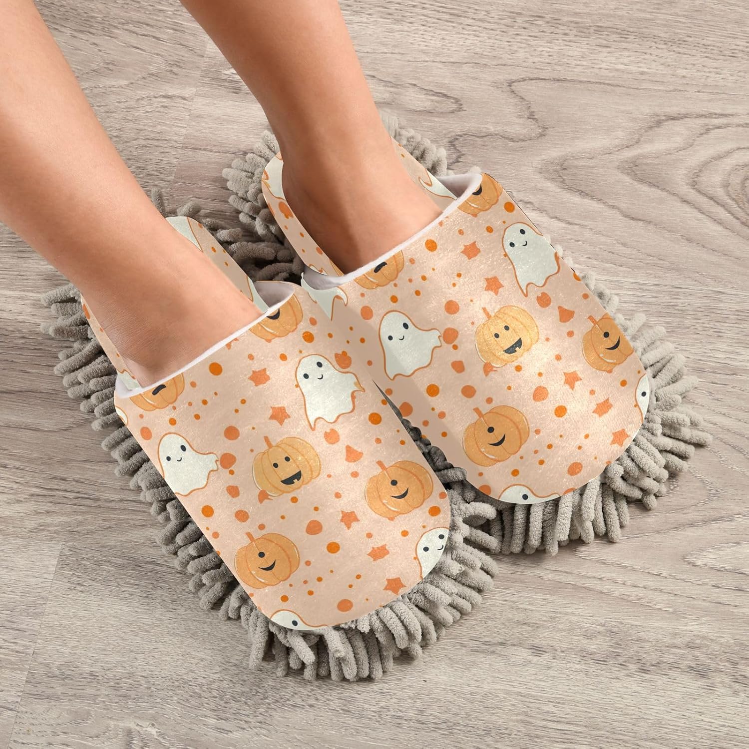 Zhirexin Halloween White Cleaning Slippers