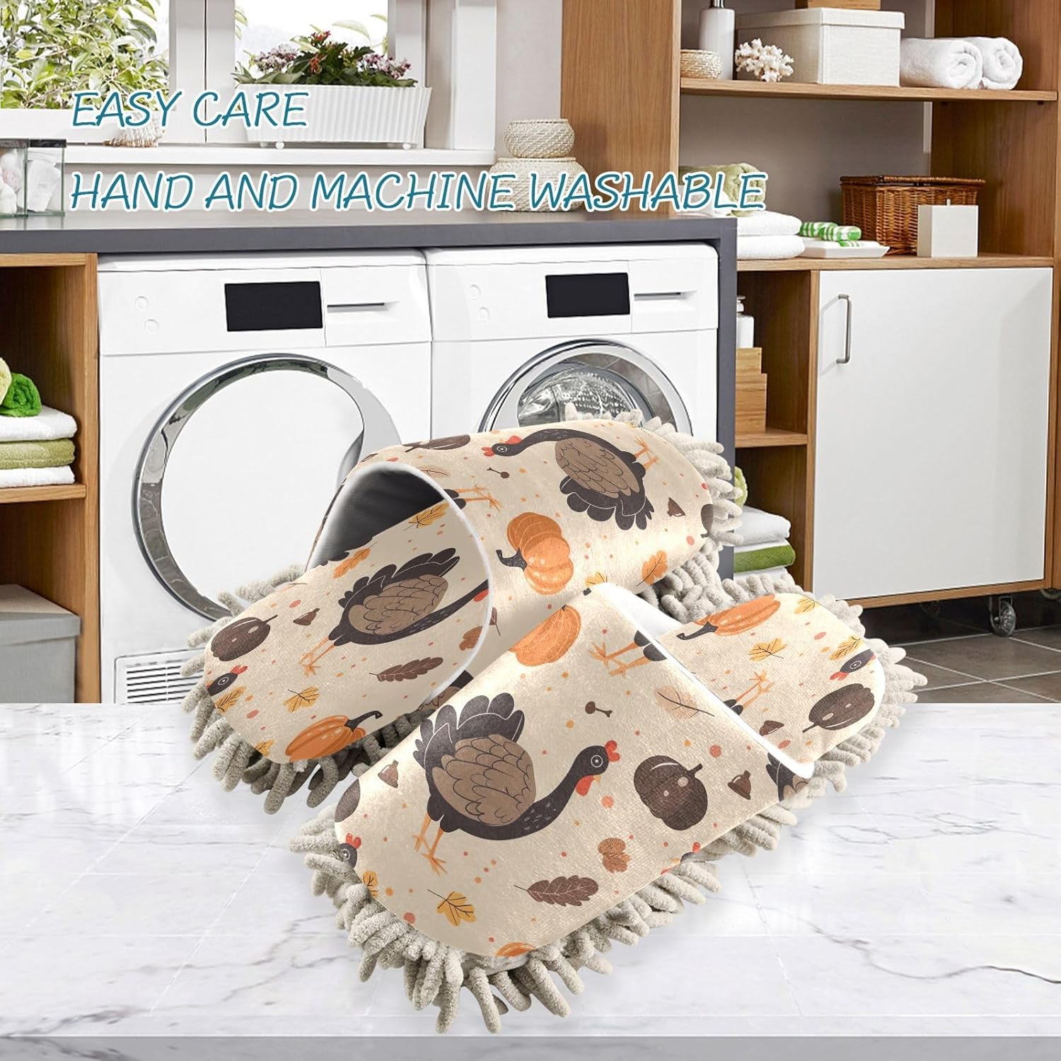 Zhirexin Mop Slippers for Home Cleaning