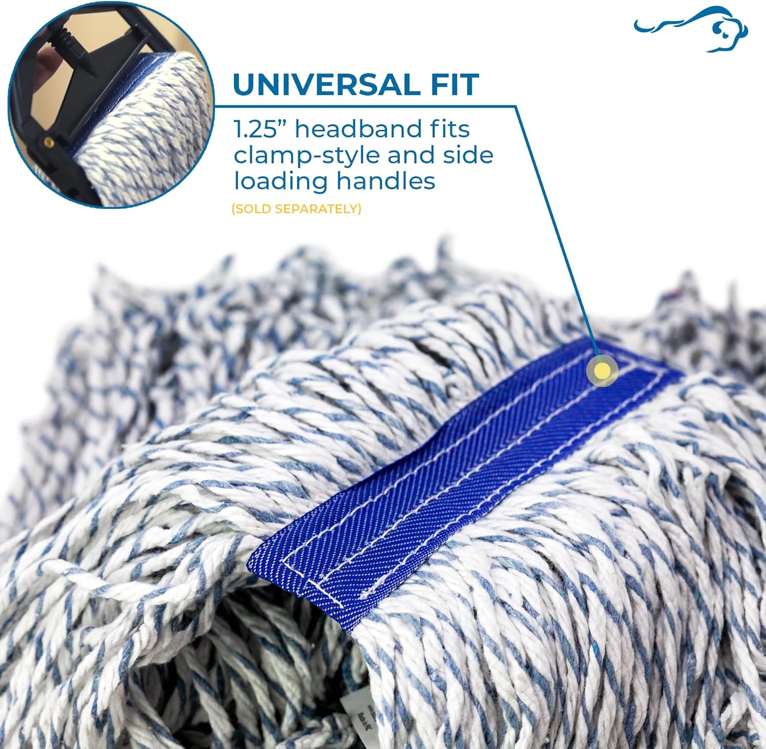 KLEEN HANDLER Cut End Finish Mop Heads 125 Universal 24-Pack