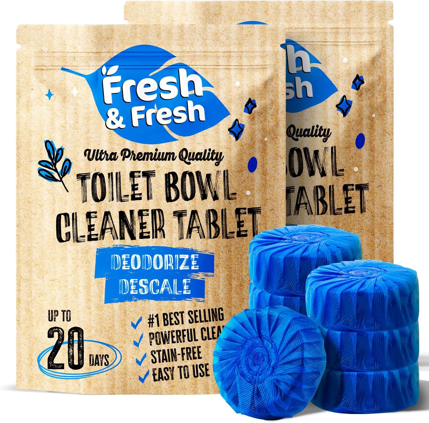Fresh Fresh Toilet Cleaners 60 Tablets Long Lasting
