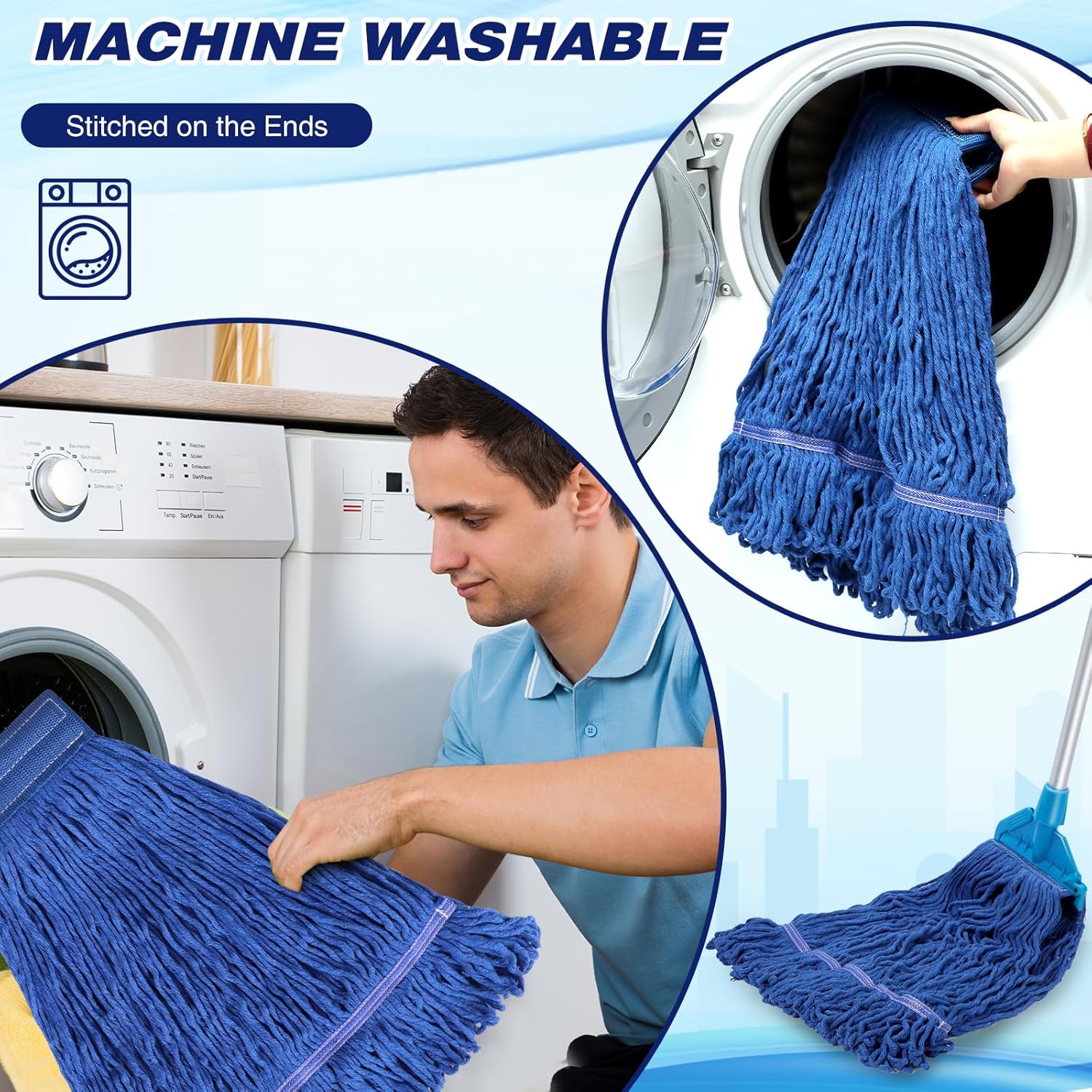 Nuogo 10 Pack 24oz Heavy Duty Mop Heads