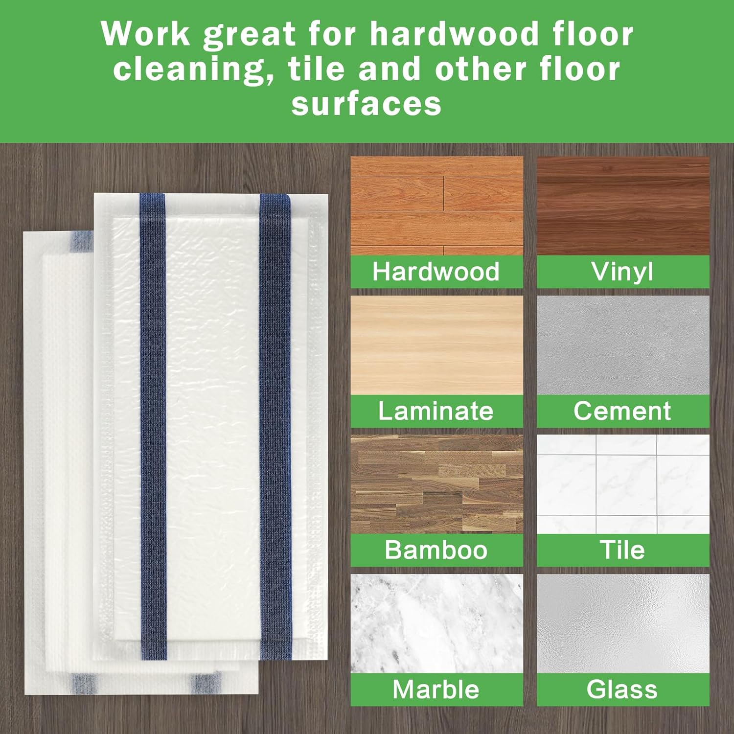 UKEENOR Hardwood Floor Cleaner Spray Mop Pad Refills 32 Count