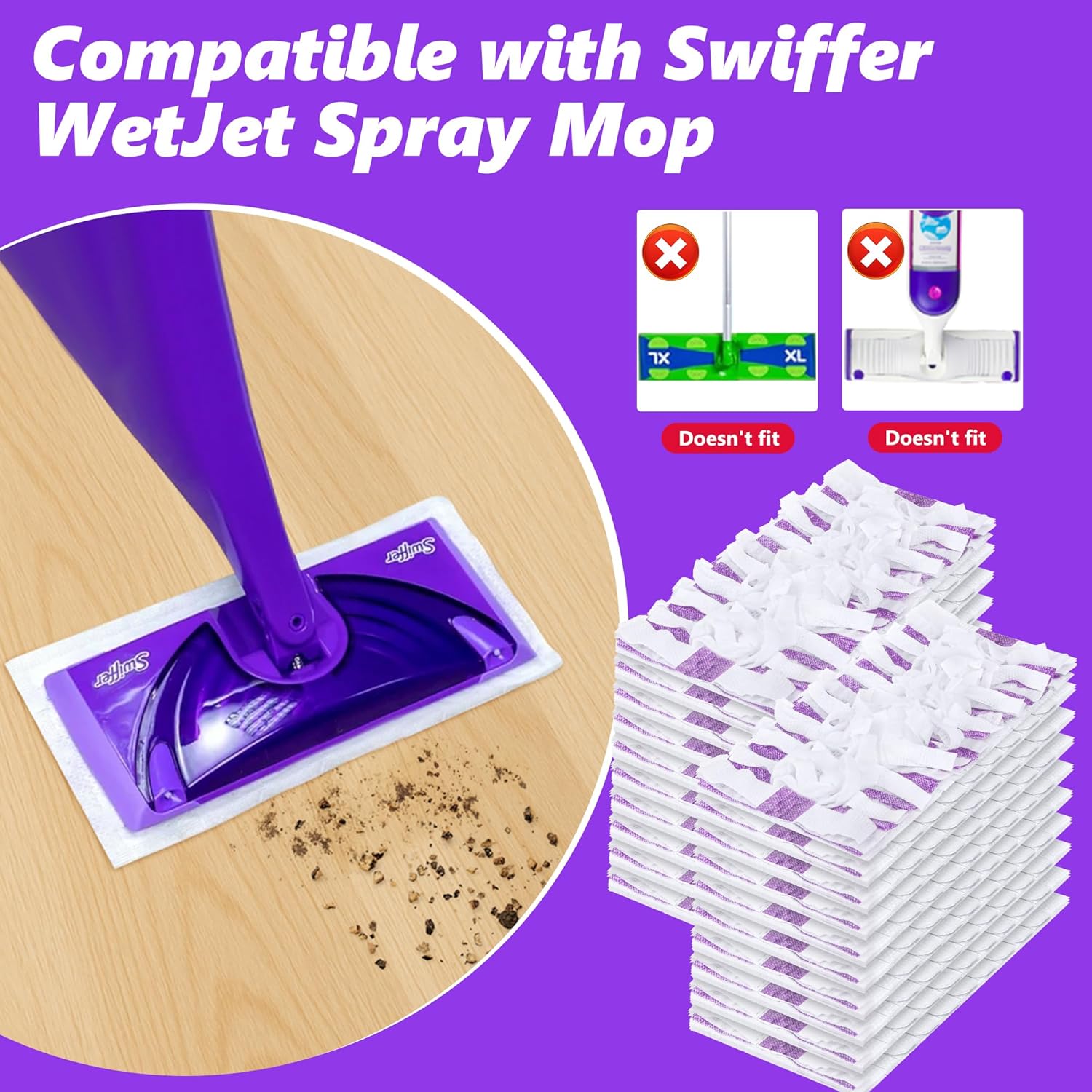 UMAYCOOL 9 Count Swiffer WetJet Mop Pad Refills