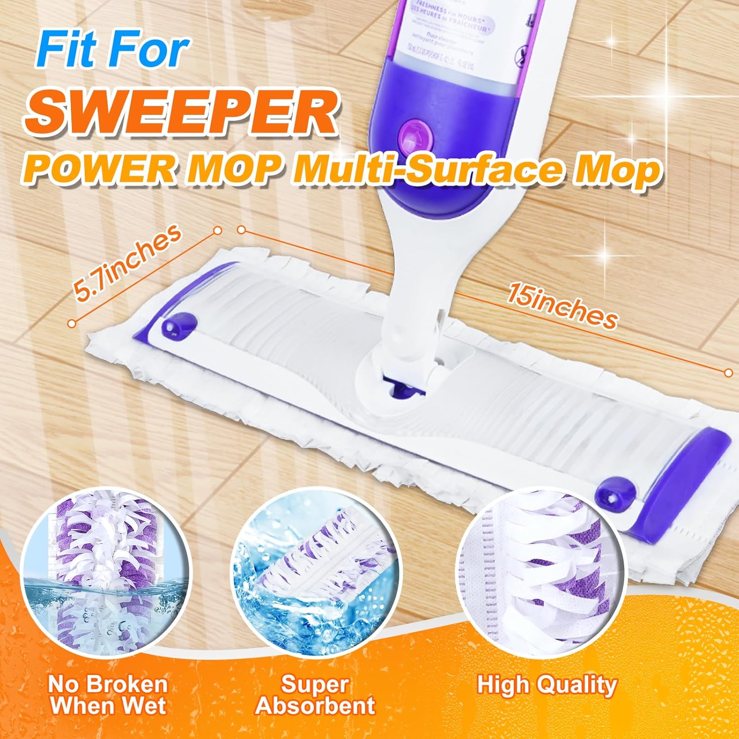 30-Pack Disposable Mopping Pads for S P Mop