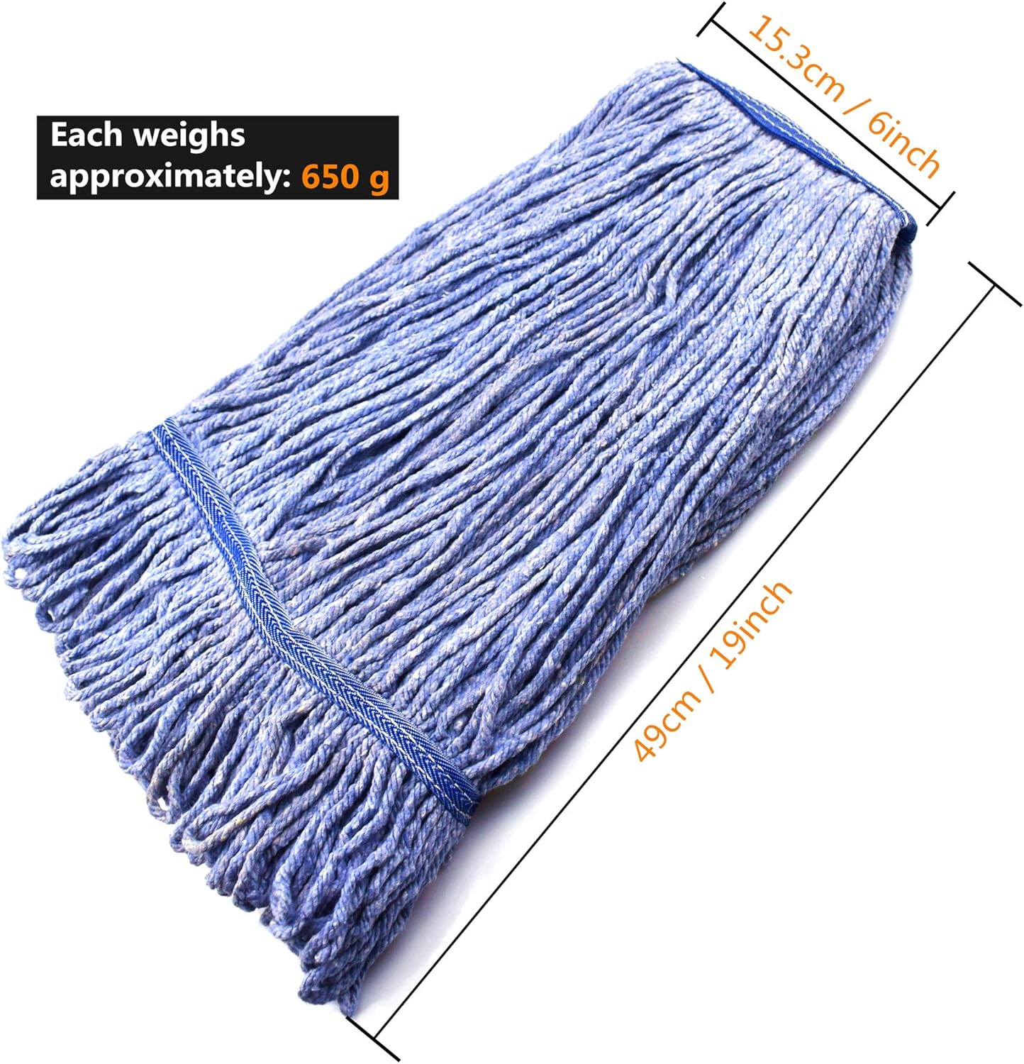 NIUBEE Heavy Duty Commercial Mop Head Refills 6 Large