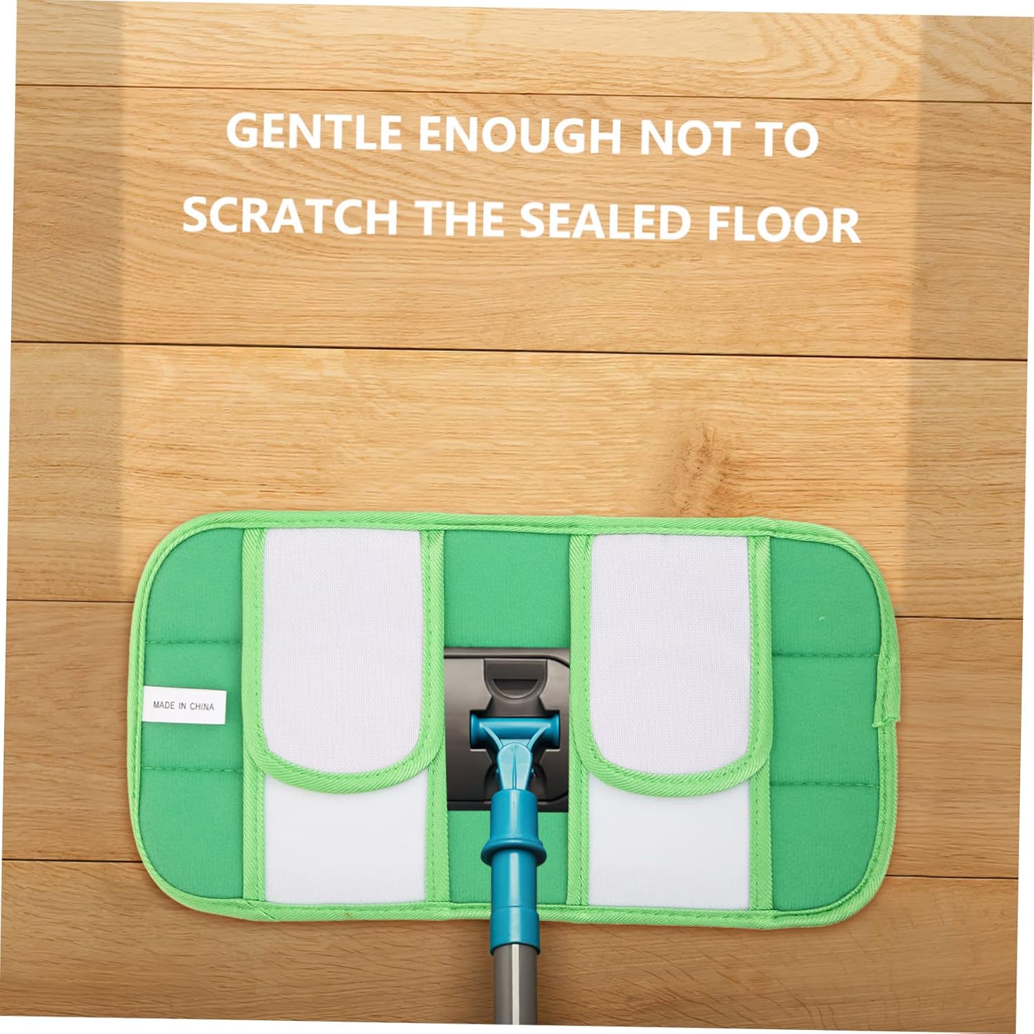 2pcs Reusable Fiber Mop Pads for Hardwood and Smooth Floors