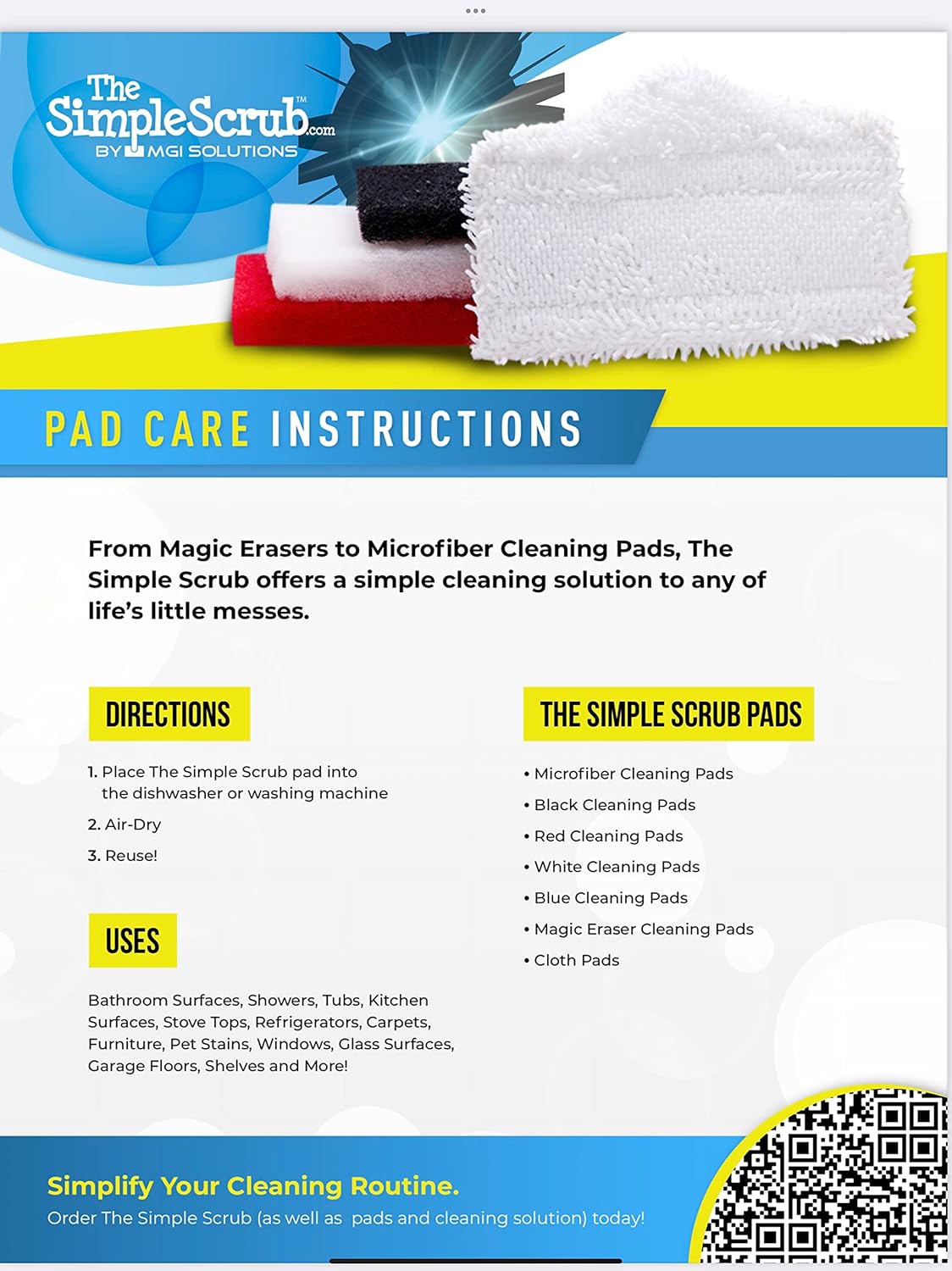 The Simple Scrub Tile Mop Brush Refill Pack 1