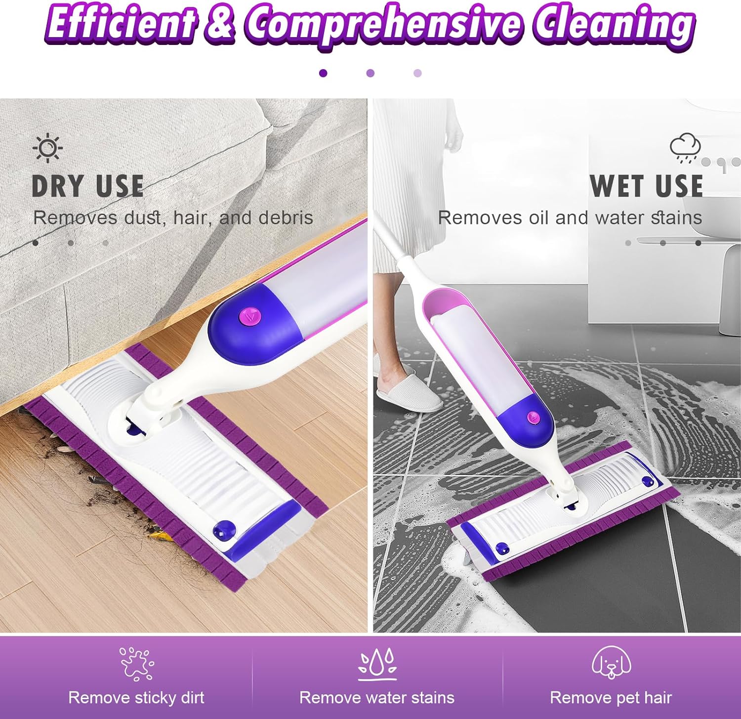 6 Pack Spray Mop Pads for Swiffer Power Mop Refill 1