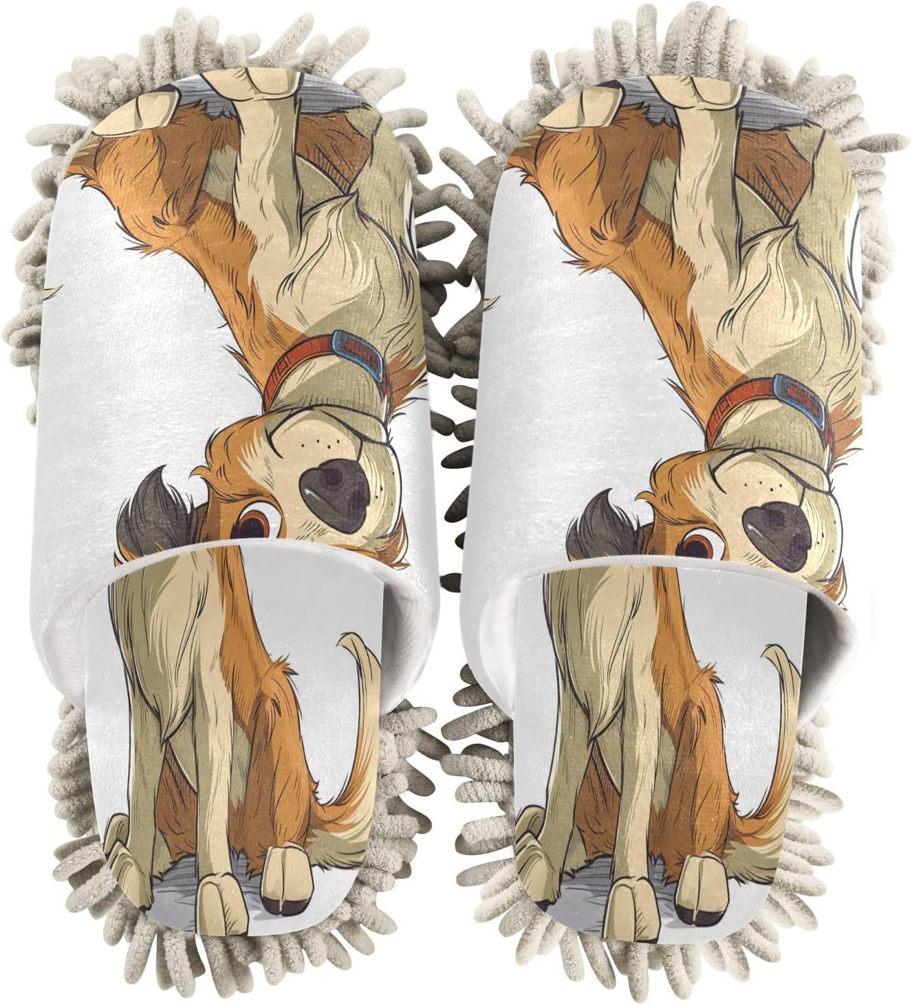 Bulletgxll Cartoon Dog Mopping Slippers L Size
