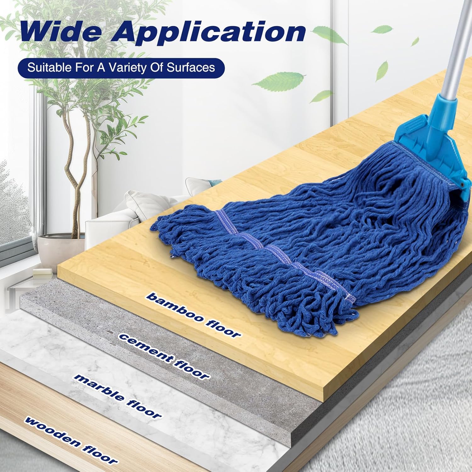 Nuogo 10 Pack 24oz Heavy Duty Mop Heads
