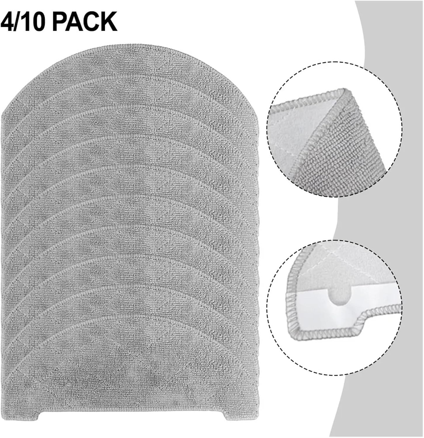 Vamarads Mop Cloth Kit 4 Pack for Cleanova W7 W11 Robot Vacuums
