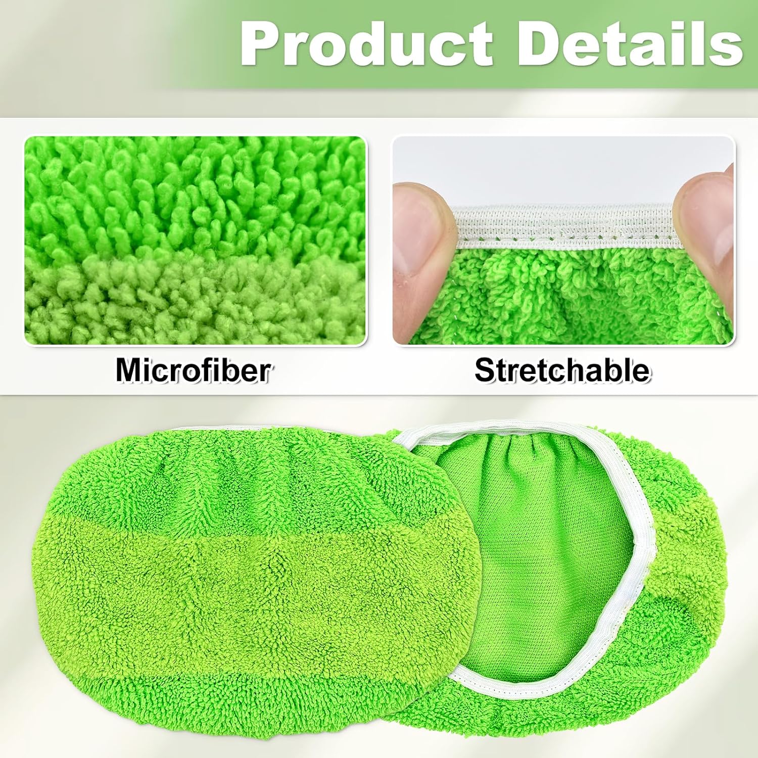 DLAIMI Reusable Microfiber Mop Pads 6PCS for Swiffer Sweeper