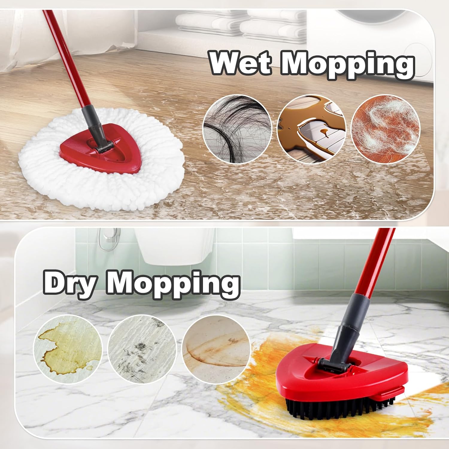 DLAIMI Spin Mop Replacement Heads for O Cedar EasyWring 1