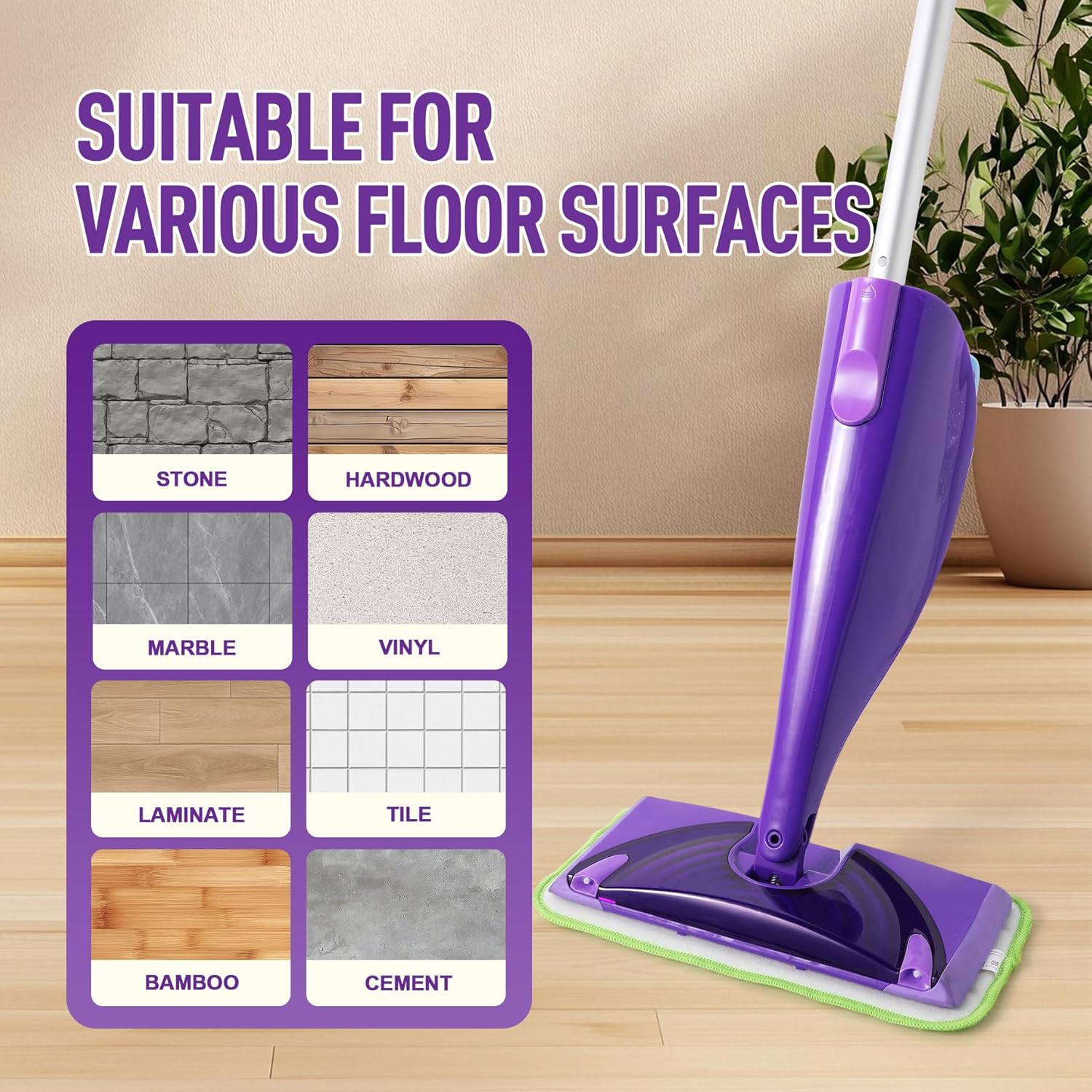 6 Pack Reusable Mop Pads for Swiffer WetJet