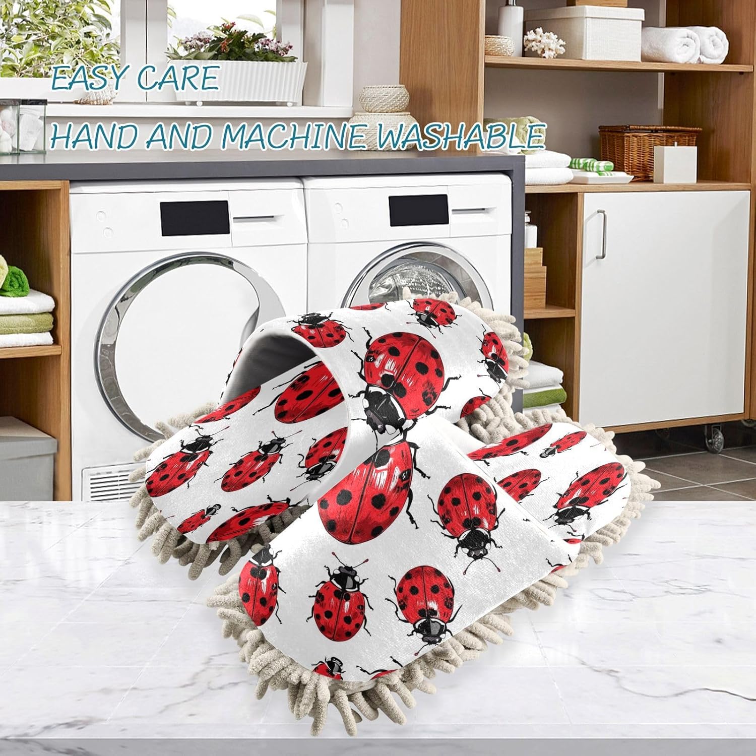 Zhirexin Seven Star Ladybug Cleaning Slippers