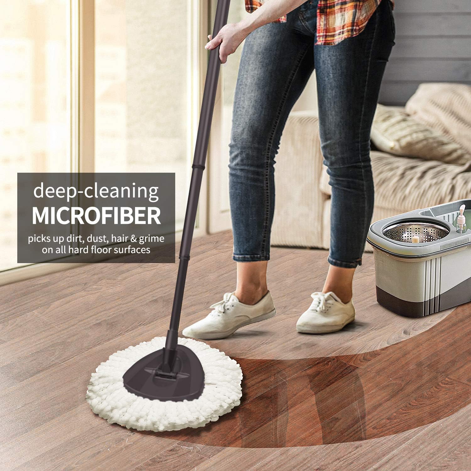 3 Pack DANGSHAN Mop Refills for Spin Mop
