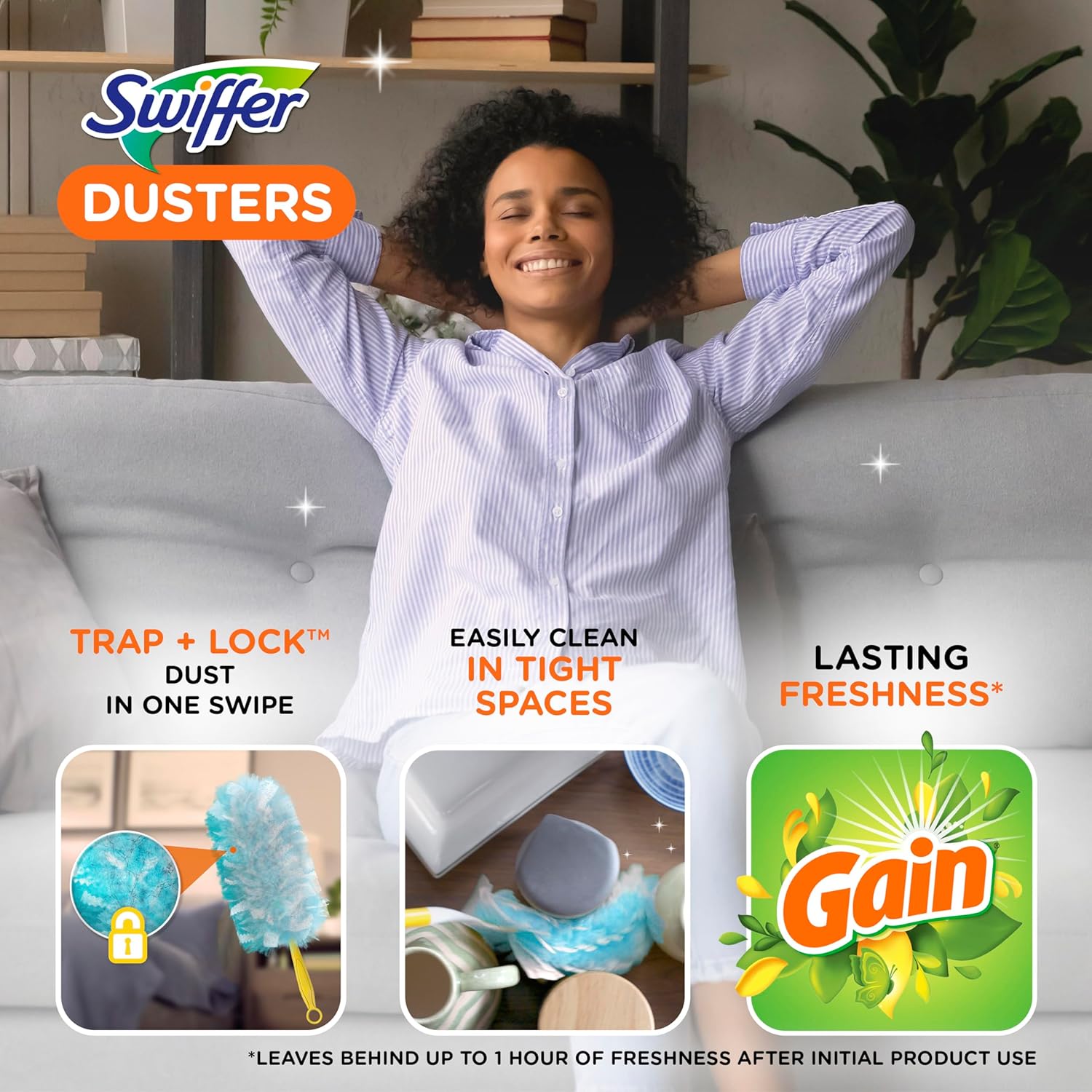 Swiffer Dusters Multi-Surface Refills Gain Scent 18 Count Pack of 4