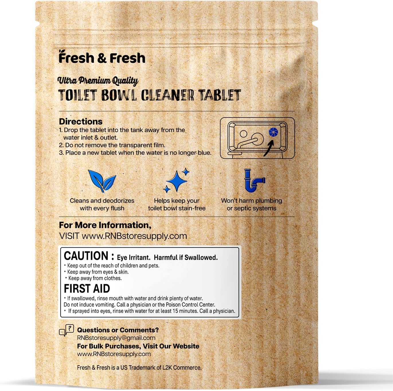 Fresh Fresh Toilet Cleaners 60 Tablets Long Lasting