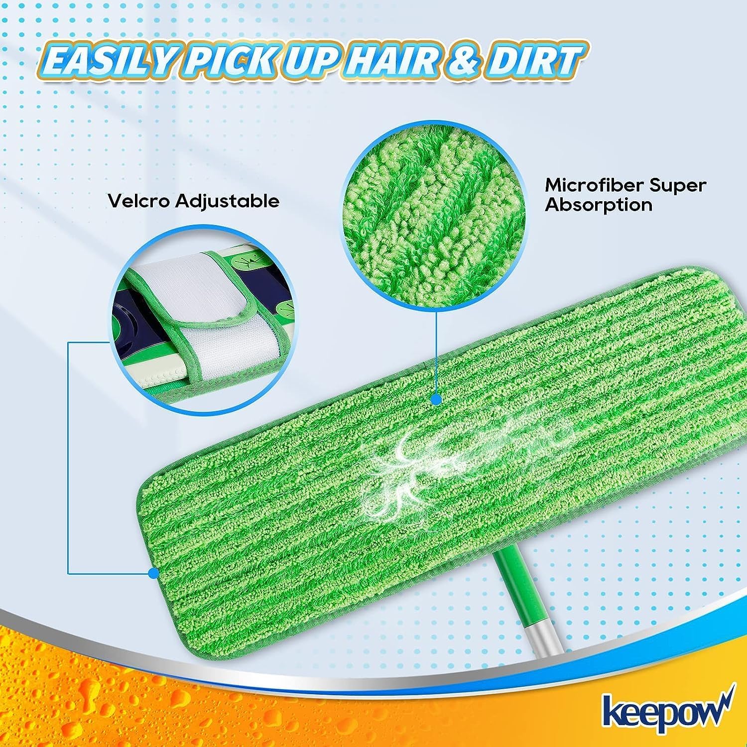 KEEPOW Extra Large Swiffer XL Dry Pads Refills 8 Pack