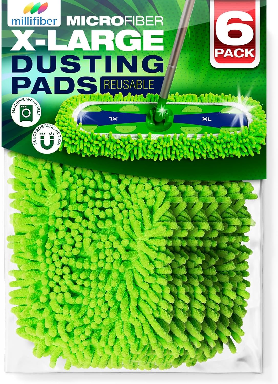 Millifiber X-Large Dust Mop Refill 6 Pack - Pet Friendly