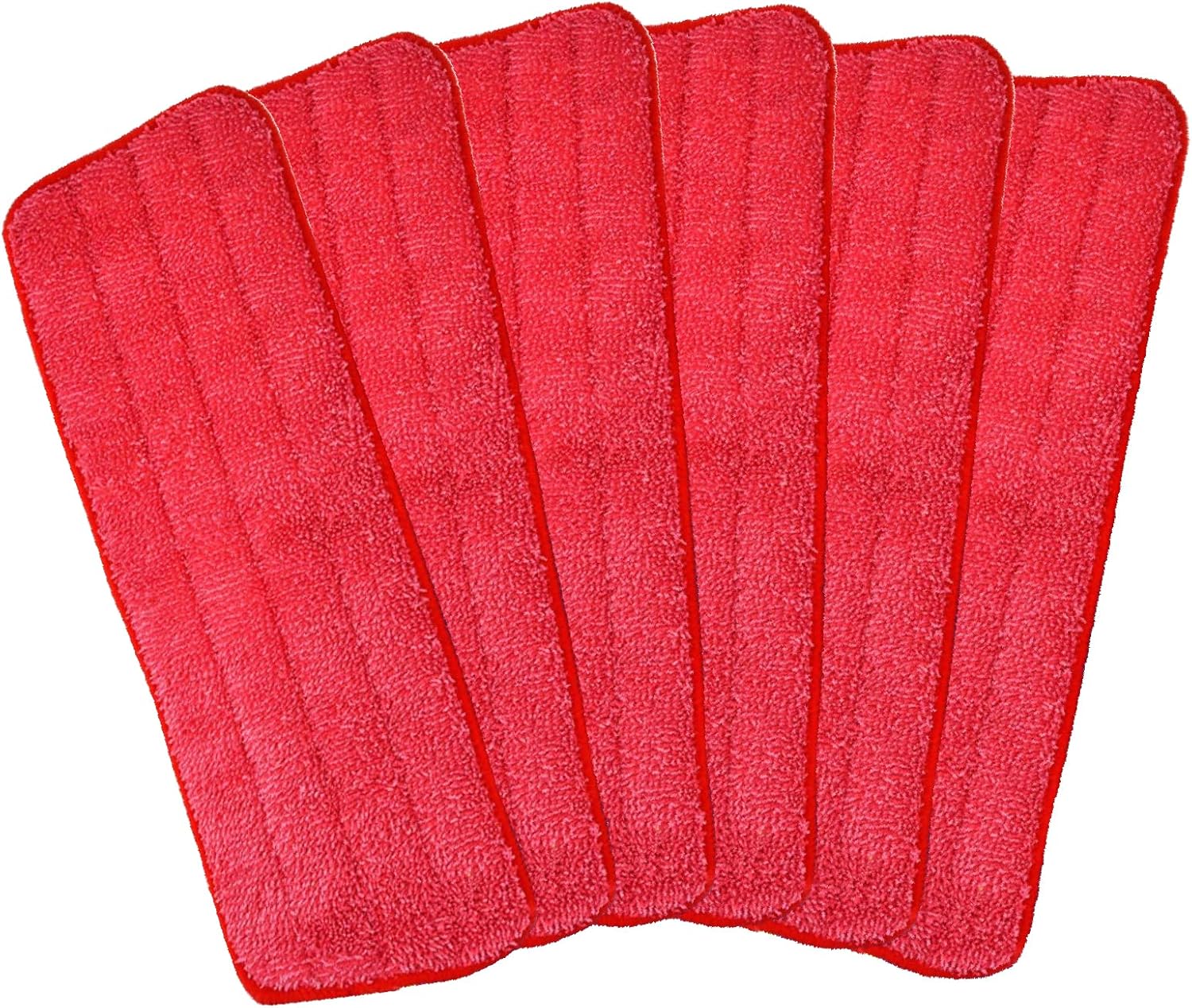 Ailelan Microfiber Mop Pad Replacement 6 Pack Red