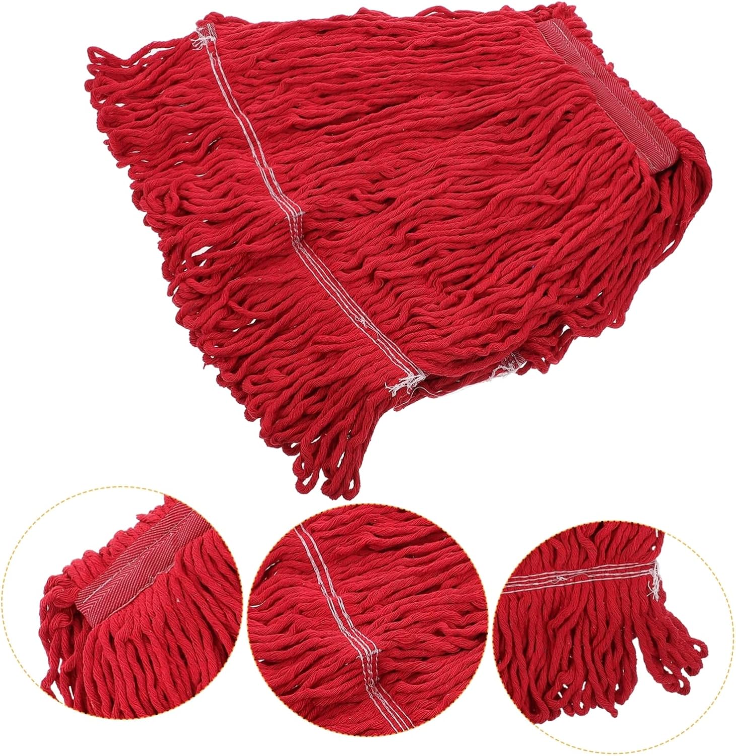 PACKOVE Cotton Yarn Mop Head Replacement Reusable No Lint