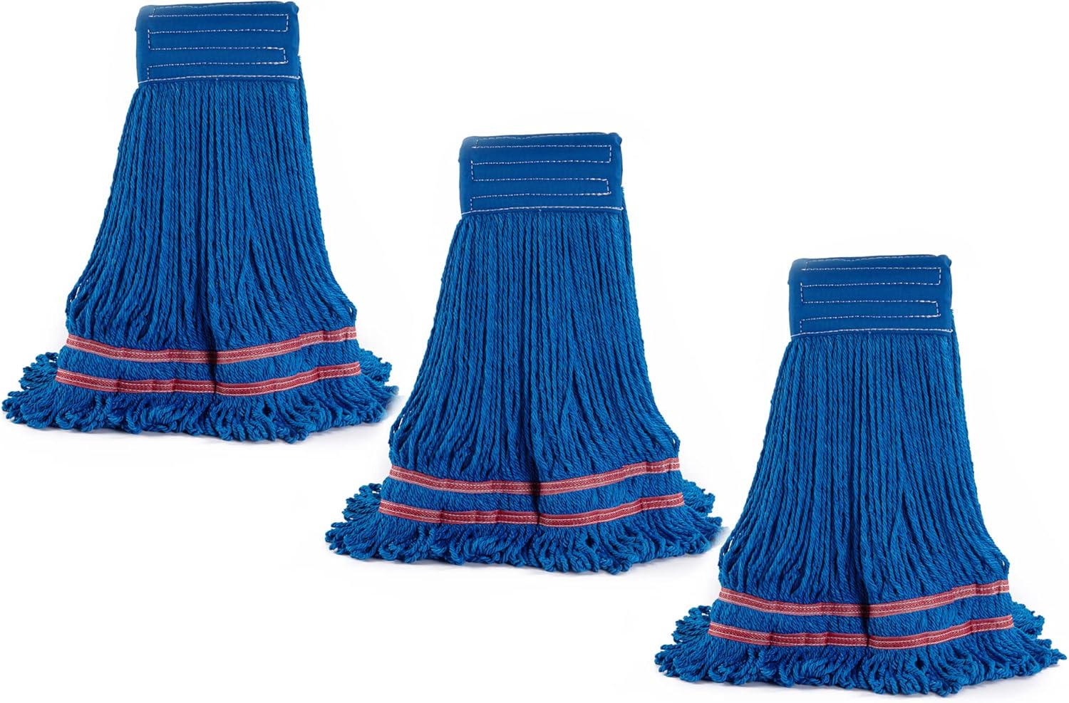 Matthew Cleaning Microfiber String Mop Head Replacement - 3 Pack Blue