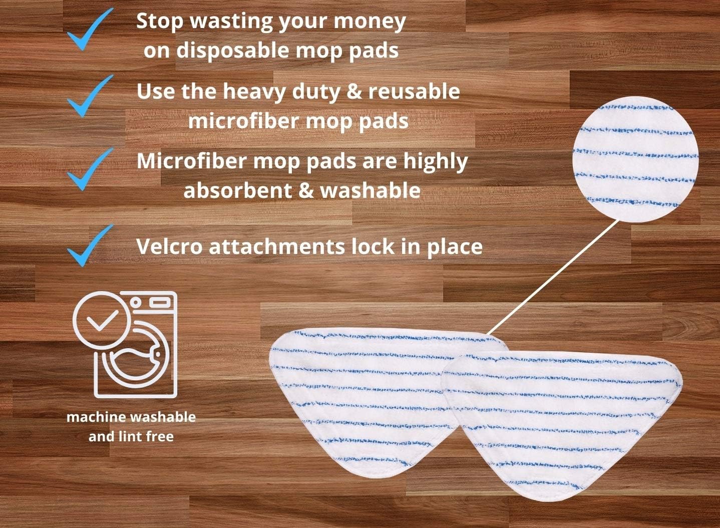 True Tidy Microfiber Mop Pad Refill 2-Pack
