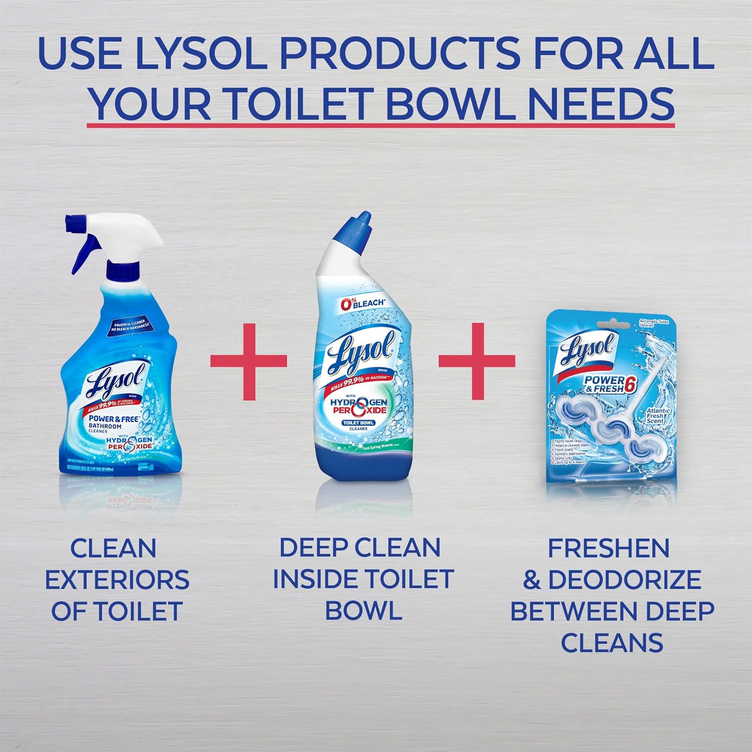 Lysol Bleach Free Toilet Bowl Cleaner 24 oz Pack of 4 1
