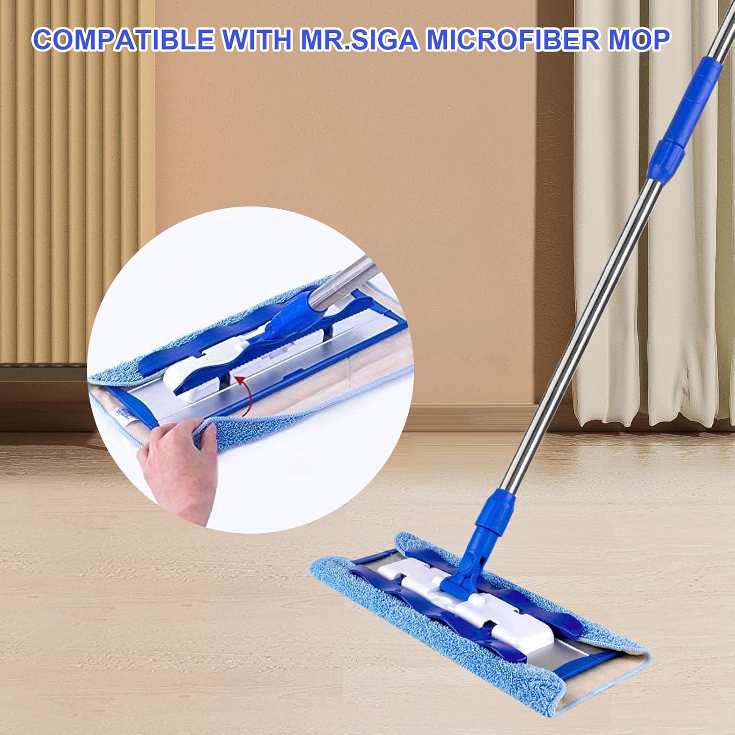 16 Inch Microfiber Mop Pads Replacement for SIGA - 8 Pack