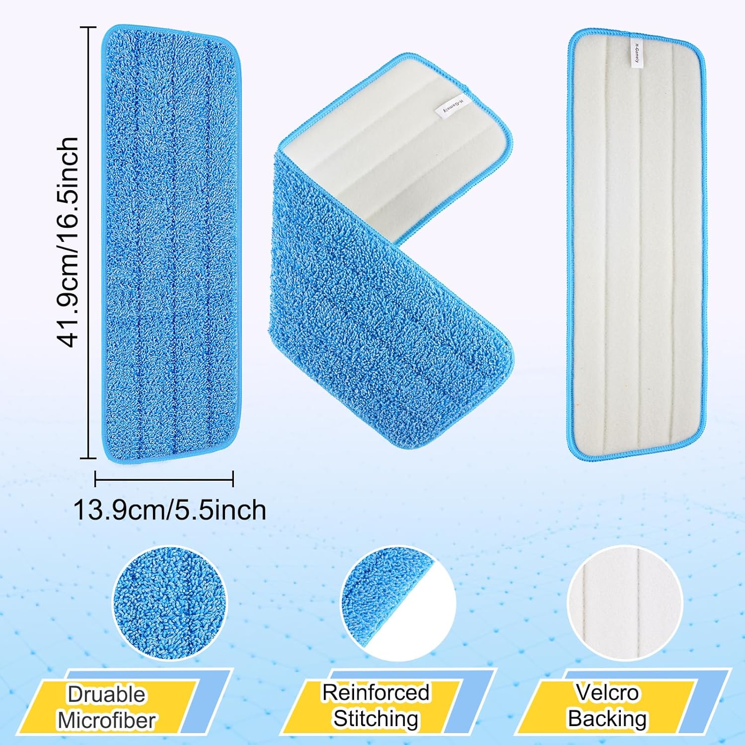3 Pack Microfiber Spray Mop Replacement Heads for Bona and Other Mops