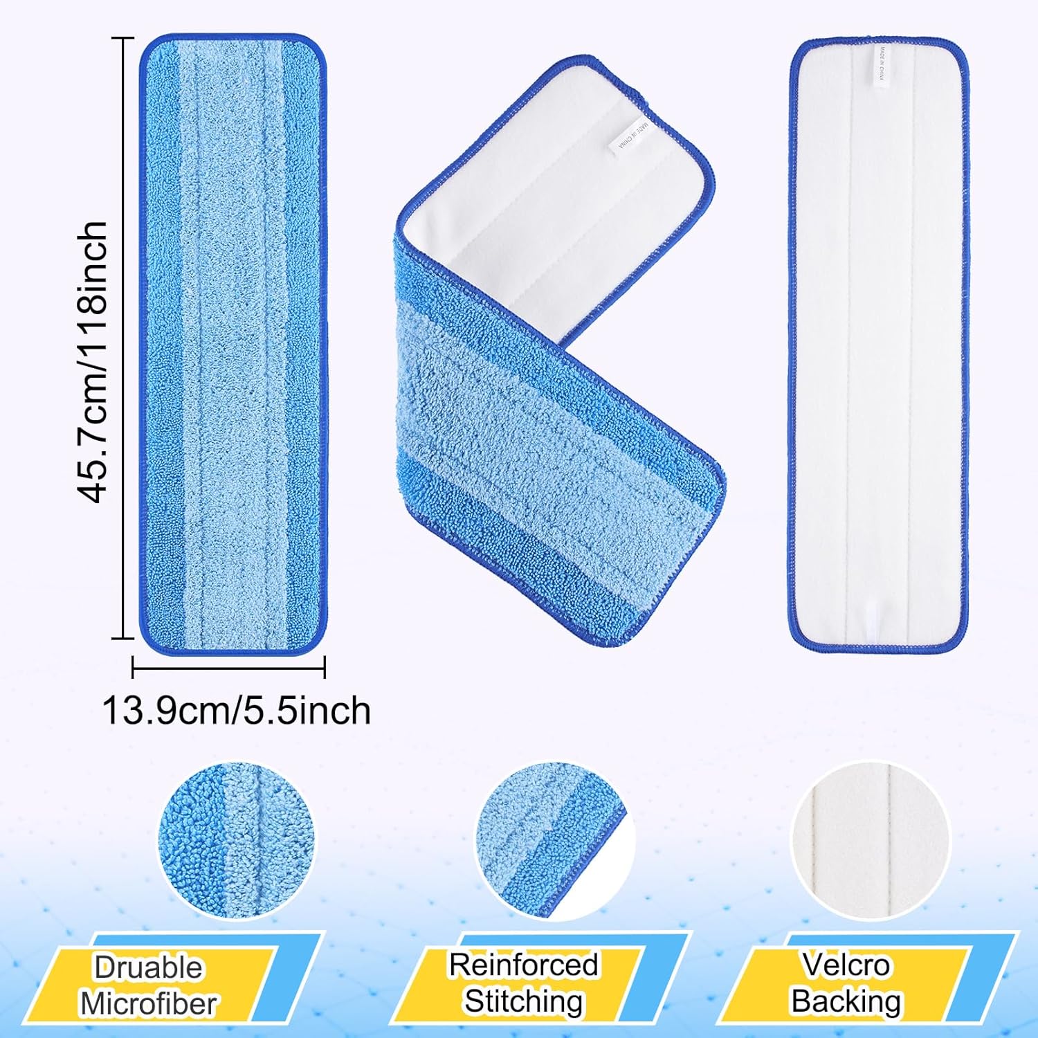 5 Pack Microfiber Spray Mop Replacement Heads for Bona and Other Mops