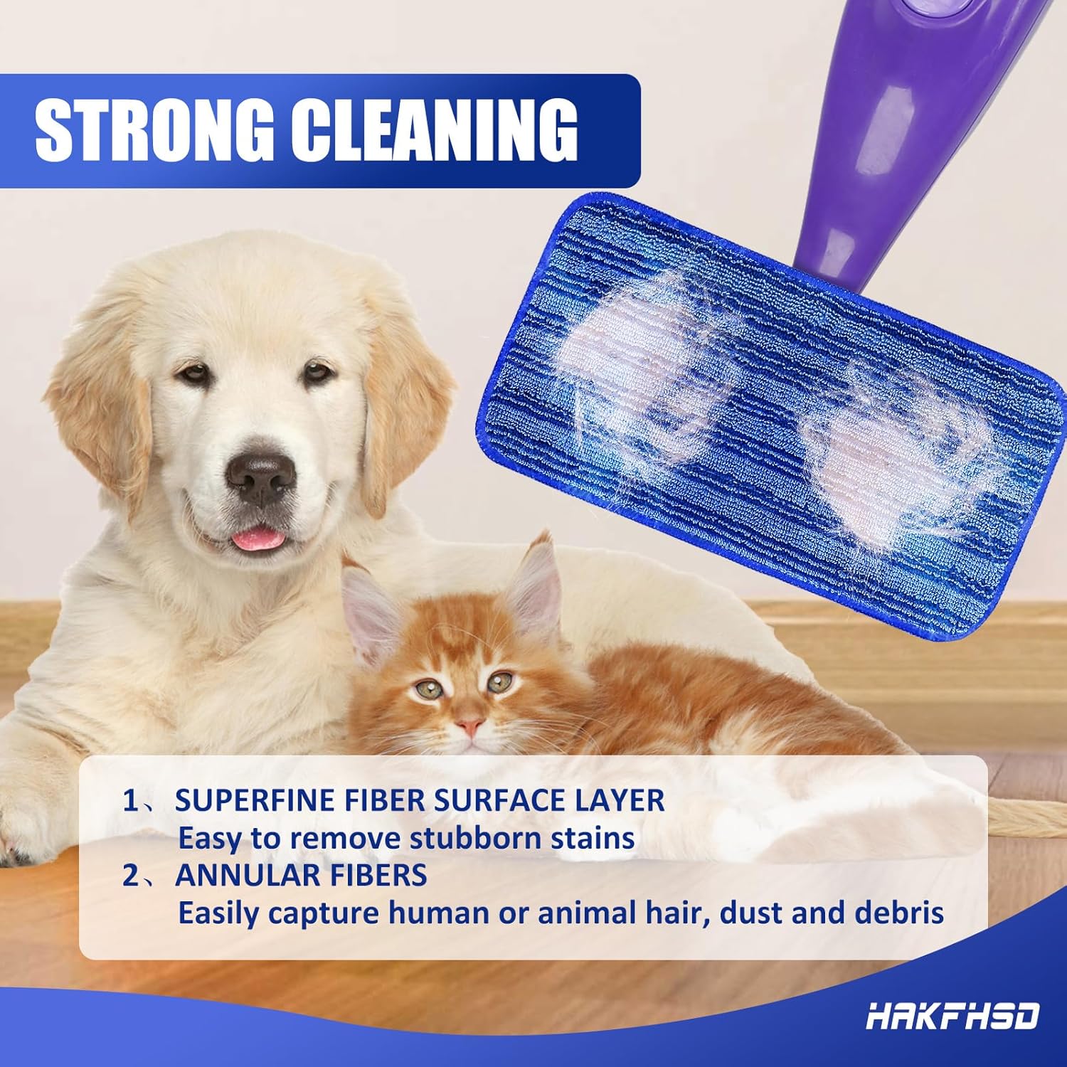 4 Pack Reusable Mop Pads for Swiffer Wet Jet