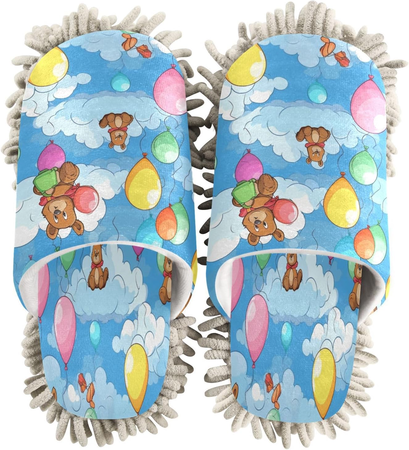 Bulletgxll Mop Slippers - Washable Microfiber Floor Cleaning Slippers for Men Women