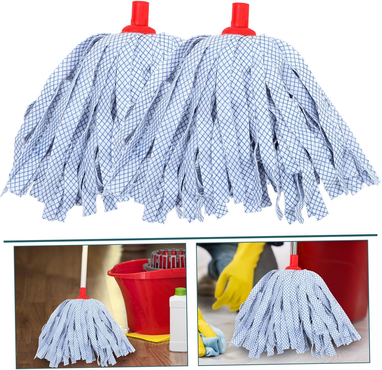 2pcs Non-Woven Mop Head Replacements for Spin Mop